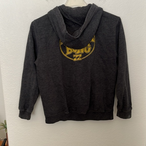 BILLABONG ZIPPER HOODIE SZ L DARK GRAY WORN COUPLE TIMES IN EXCELLENT CONDITION - Picture 2 of 7